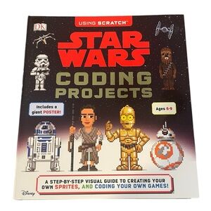Disney Dk Star Wars Coding Projects Using Scratch with Giant Poster Ages 6-9 NEW